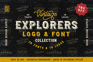 Explorers Logo & Font Collection