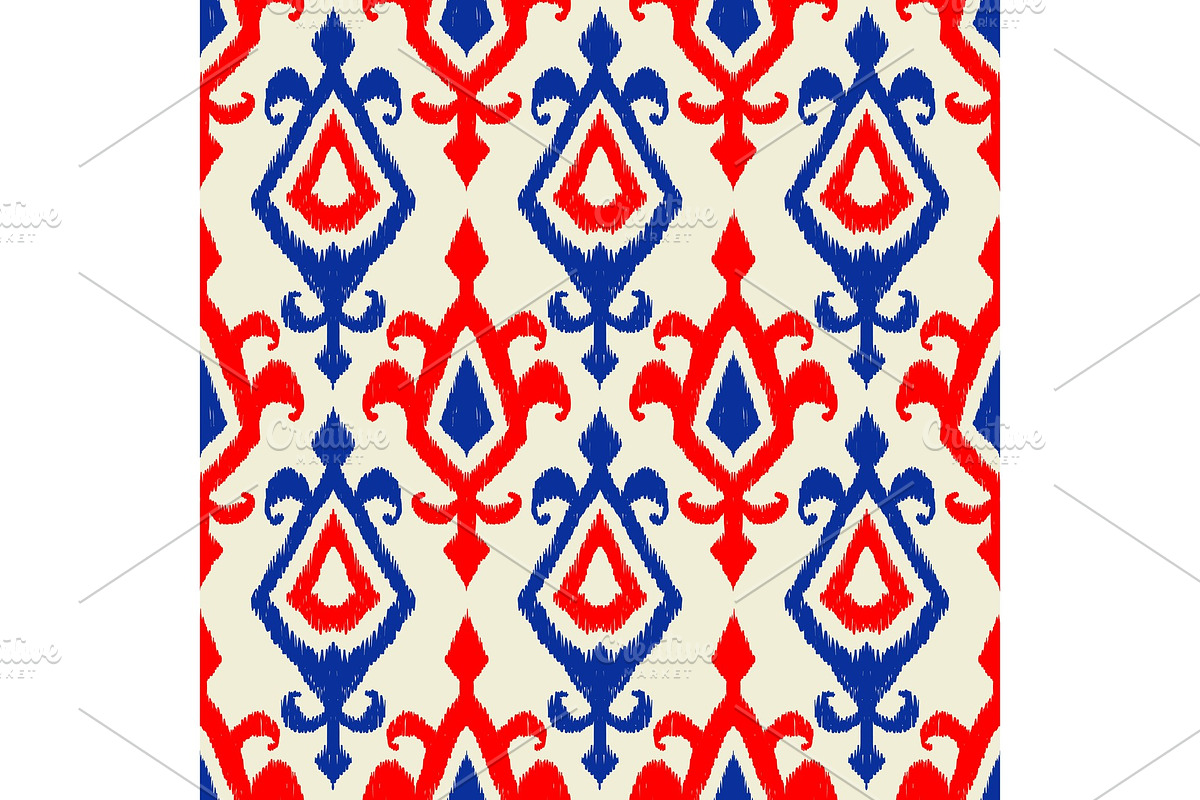 Ikat geometric folklore pattern., a Pattern Graphic by incomible