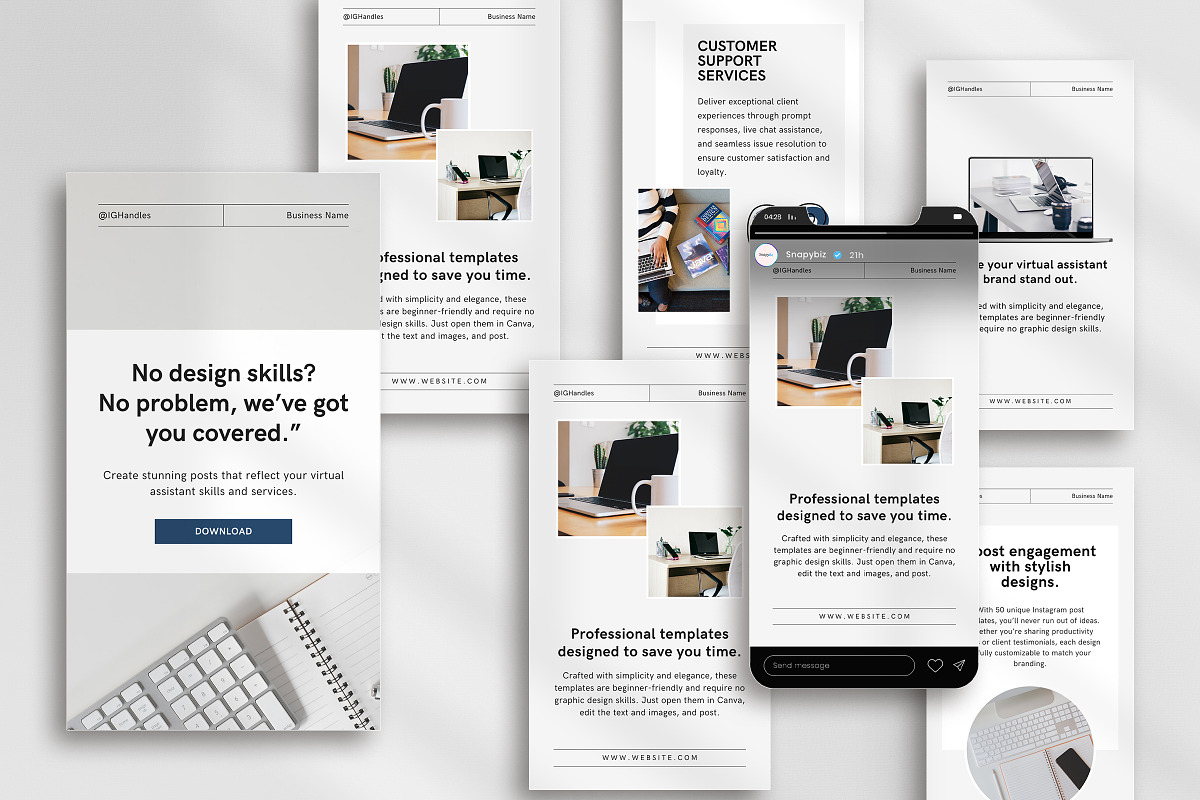 Virtual Assistant Instagram Story, a Social Media Template by Snapybiz (Photo 4 of 9)