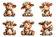 Whimsical easter highland cow clipar, an Illustration by SinaCreation (Thumbnail 3 of 11)