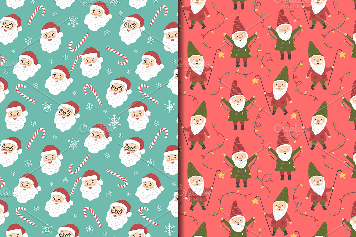 Christmas Santa Village Pattern, a Pattern Graphic by CreativeChristiana (Photo 7 of 9)