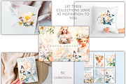 Flowers 50 cliparts, big Bundle, a Decorative Illustration by Hello My Print (Thumbnail 6 of 10)