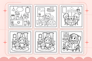 Coffee Time Bold & Easy Coloring, a Decorative Illustration by Ink Gallery (Thumbnail 2 of 4)