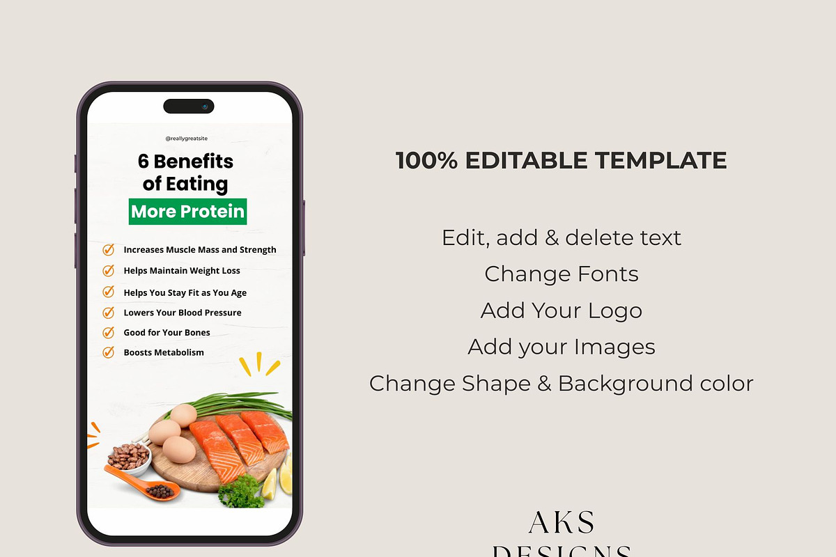 Health Coach Instagram Templates, a Marketing Template by Aks-Designs (Photo 8 of 9)