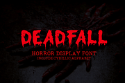 Deadfall - Horror Display Font, a Handwritten Font by Mofr 24 (Thumbnail 1 of 10)
