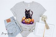 Purple Witch Clipart Bunde 12 PNG, a Decorative Illustration by Orange Brush Studio (Thumbnail 3 of 4)