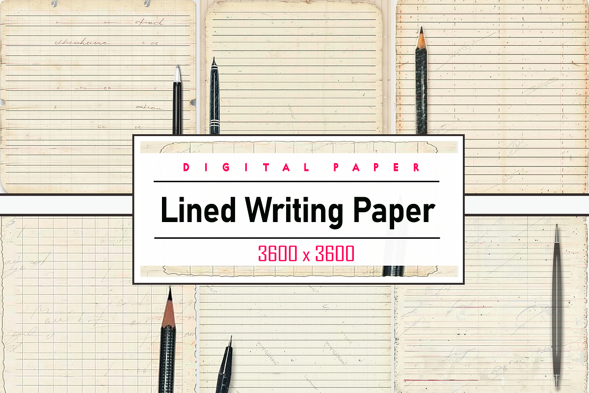 Vintage Lined Writing Paper, a Pattern Graphic by Printable Treasure (Photo 1 of 10)