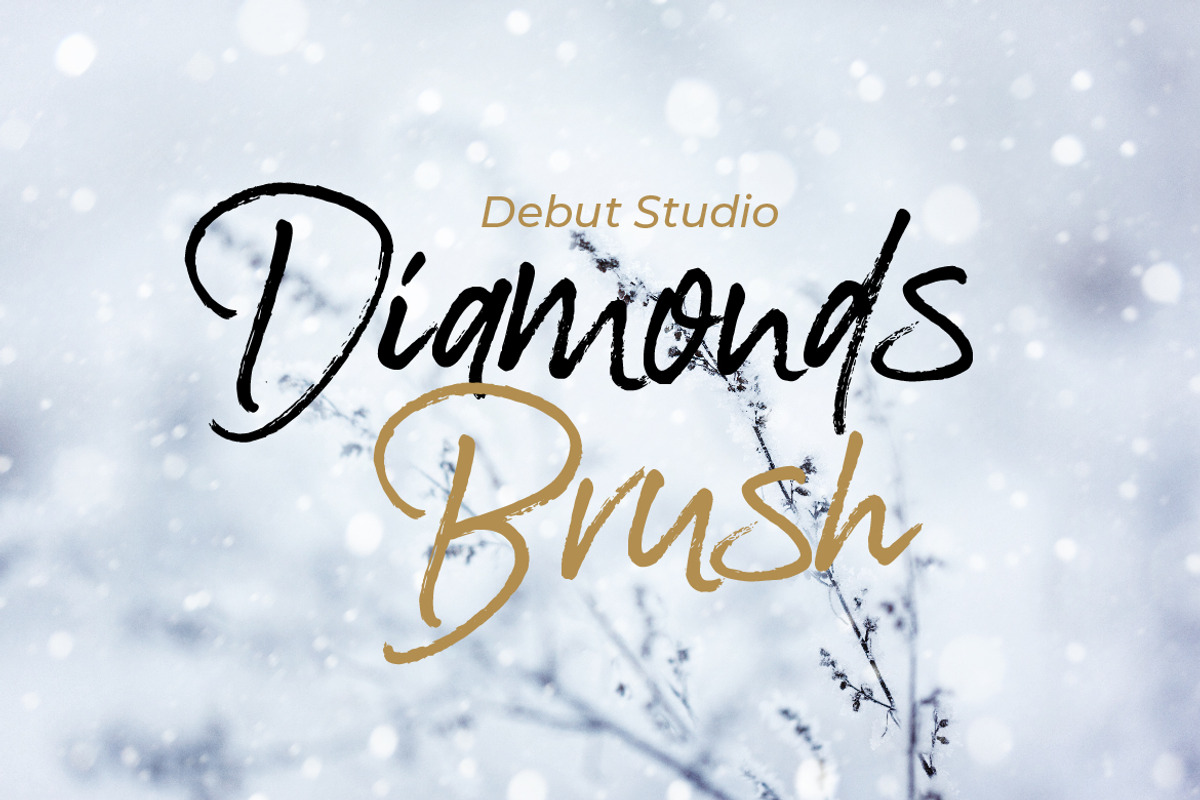 Diamonds Brush, a Script Font by Debut Studio (Photo 1 of 6)