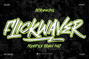 FlickWaver - Freestyle Brush Font, a Font by agnyhasyastudio (Thumbnail 1 of 12)