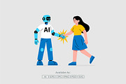 Human AI Friendship Handshake, a Technology Illustration by Partikusi Design (Thumbnail 2 of 3)