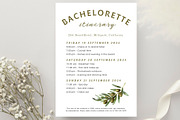 Olives Bachelorette itinerary card, a Stationery Template by EvaTemplates (Thumbnail 6 of 9)