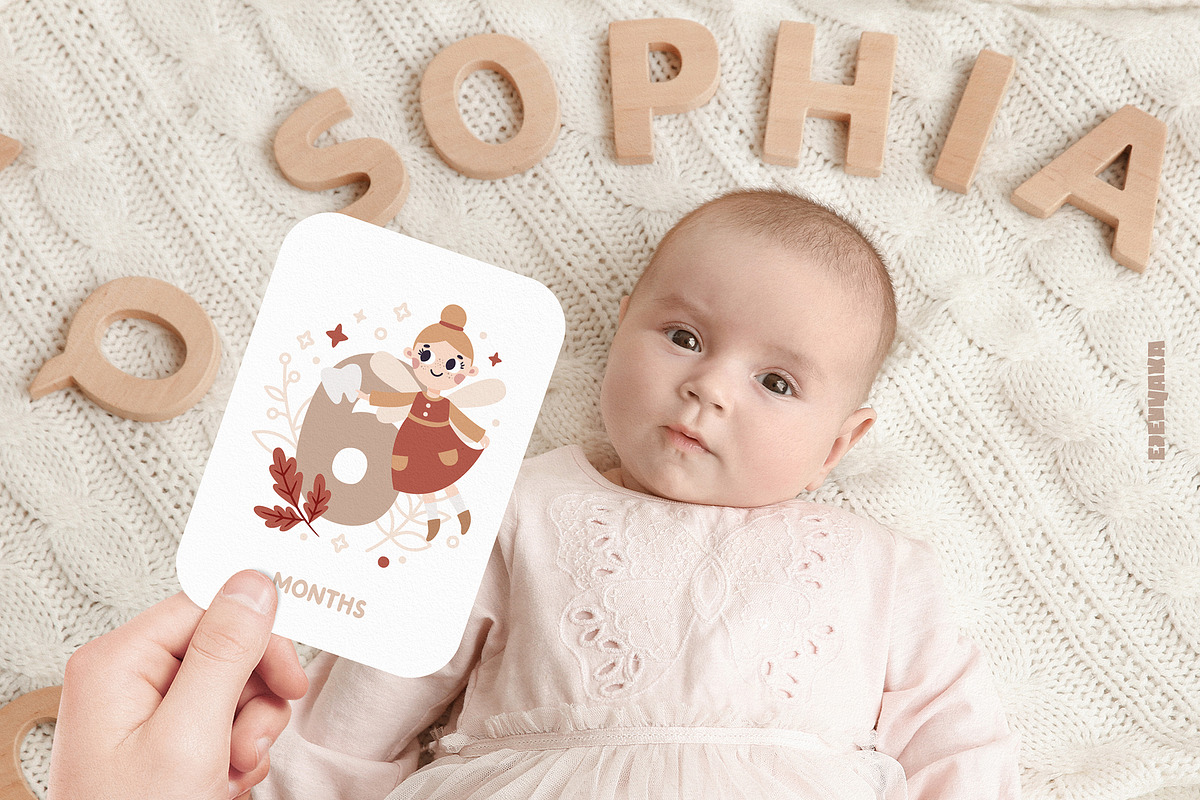 Baby Milestone Printable Cards, a Card Template by Ejevyaka (Photo 7 of 7)