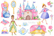 Princess world watercolor clipart, an Animal Illustration by Vivitta (Thumbnail 2 of 4)