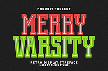 Merry Varsity - Retro Display