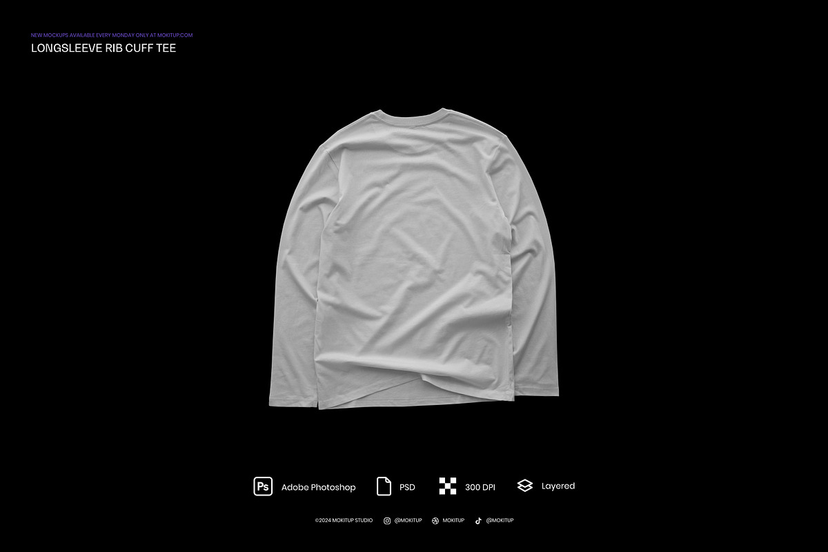MOKITUP: Longsleeve Tee 002 Mockup, a Hoody Mockup by MOKITUP (Photo 4 of 4)