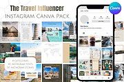 The Travel Influencer Canva Pack, a Social Media Template by Contento BH (Thumbnail 1 of 5)