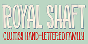 Royal Shaft, a Sans Serif Font by One Eyed Squid (Thumbnail 1 of 6)