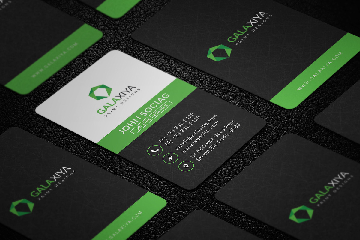 Modern Vertical Business Cards, a Business Card Template by Galaxiya (Photo 5 of 10)