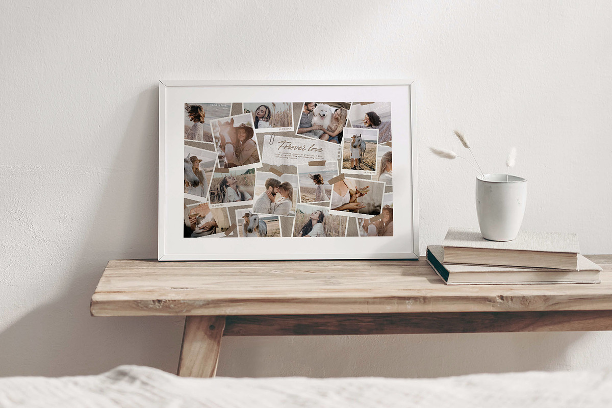 Polaroid Photo Collage Scrapbook, a Background Graphic by DesignerCandies (Photo 3 of 5)
