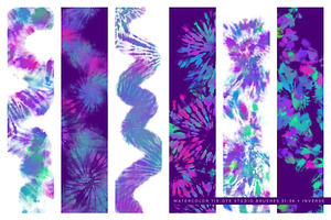 Watercolor Tie-Dye Pattern Brushes