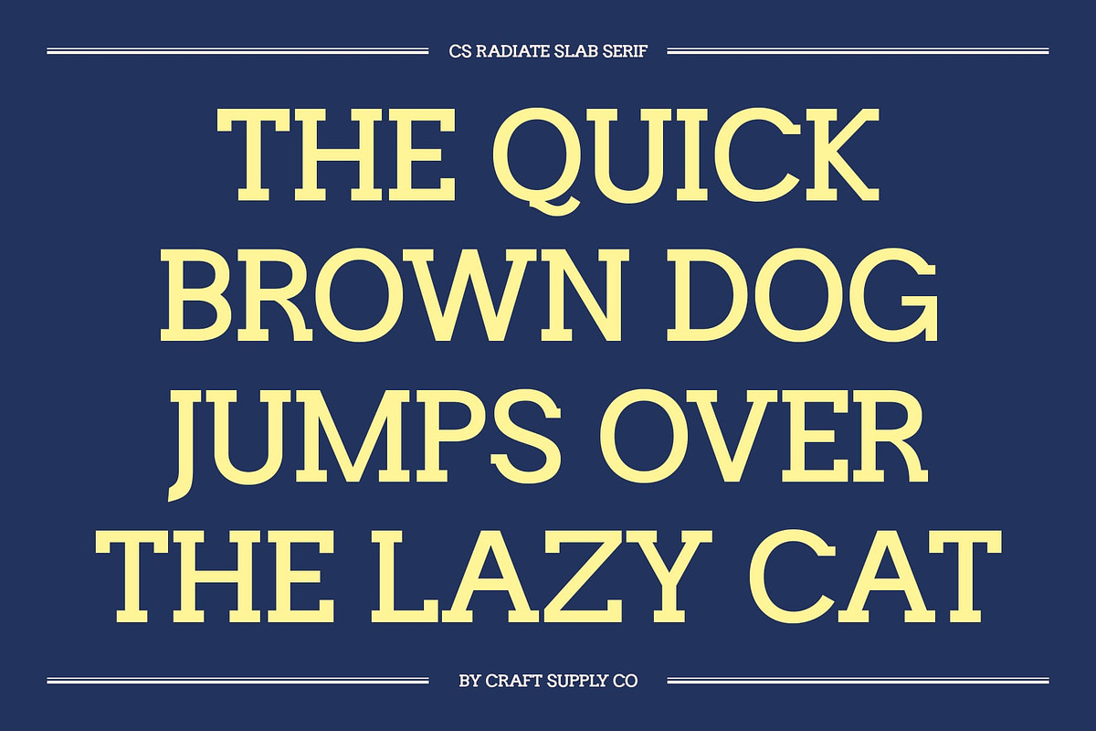 CS Radiate – Slab Serif Font, a Serif Font by Craft Supply Co. (Photo 3 of 8)
