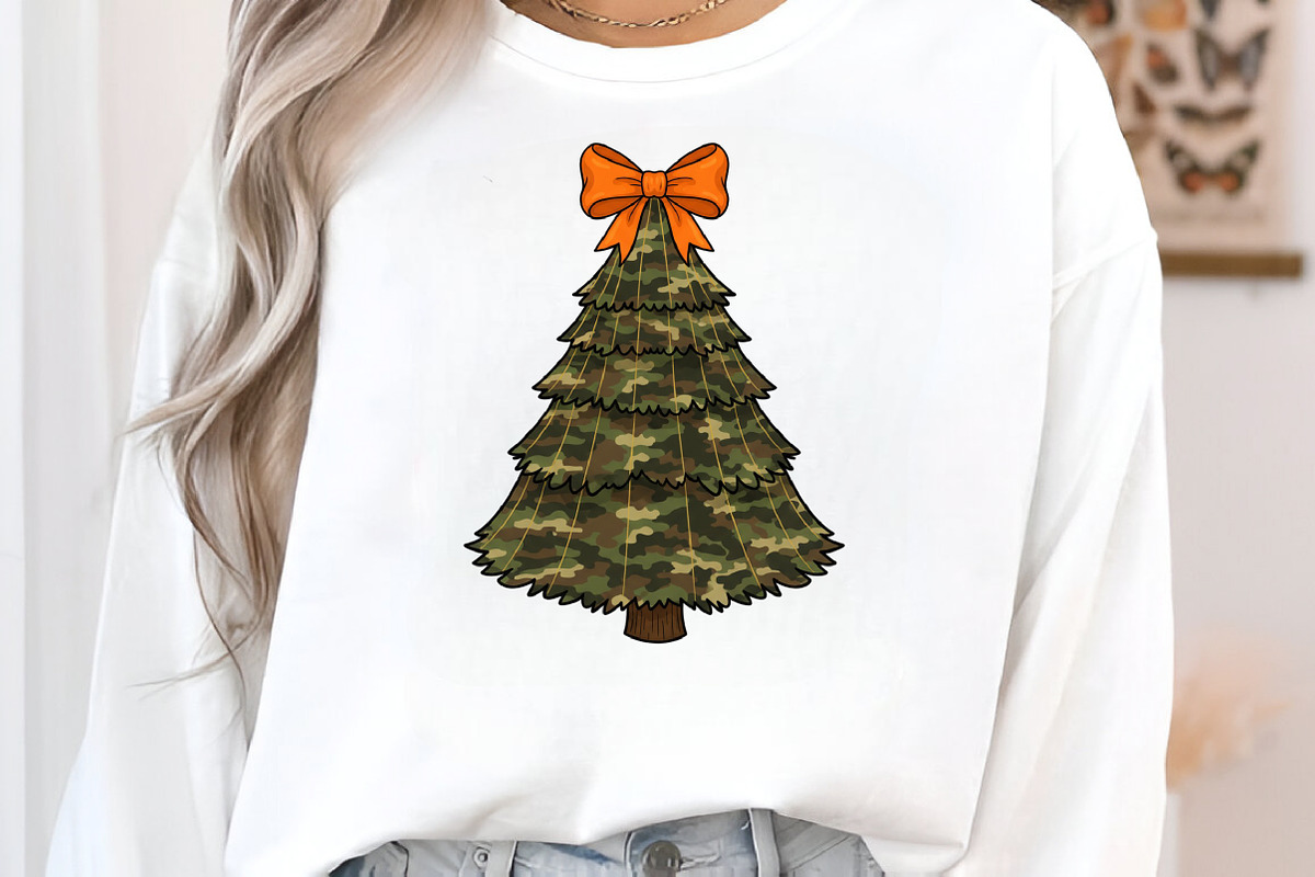 Coquette Camo Tree Glitter Christmas, an Illustration by Craft Nest (Photo 2 of 6)