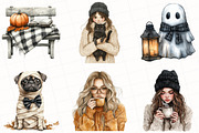 Watercolor Creepy Halloween Clipart, an Illustration by OK Design (Thumbnail 2 of 5)