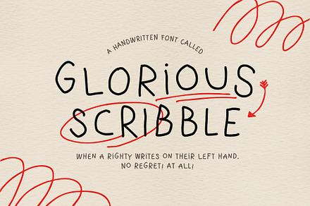 GLORIOUS SCRIBBLE | Handwritten Font, a Handwritten Font by type peace