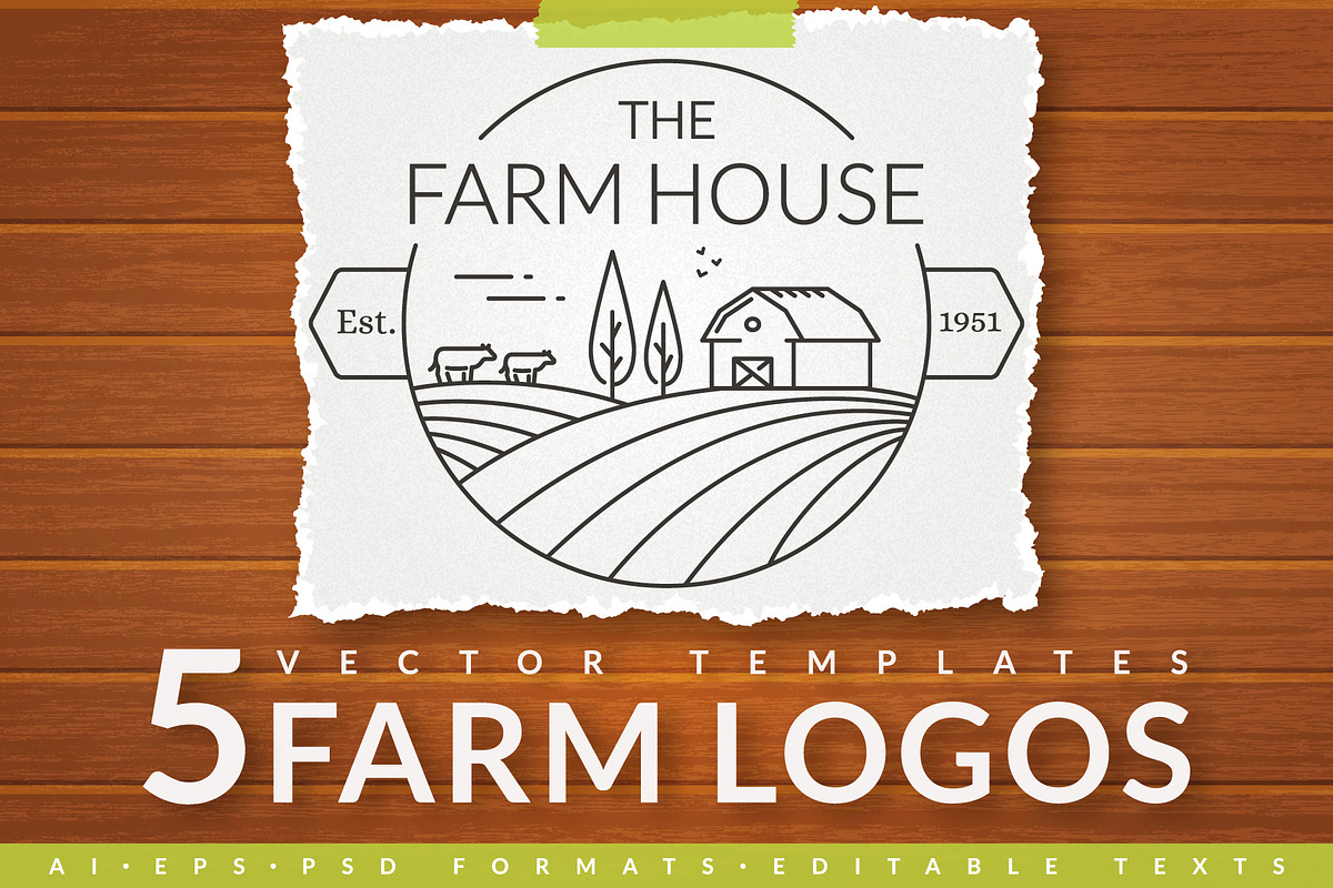 Farm Logo Templates, a Branding & Logo Template by JuliaMalinovskaya (Photo 1 of 8)