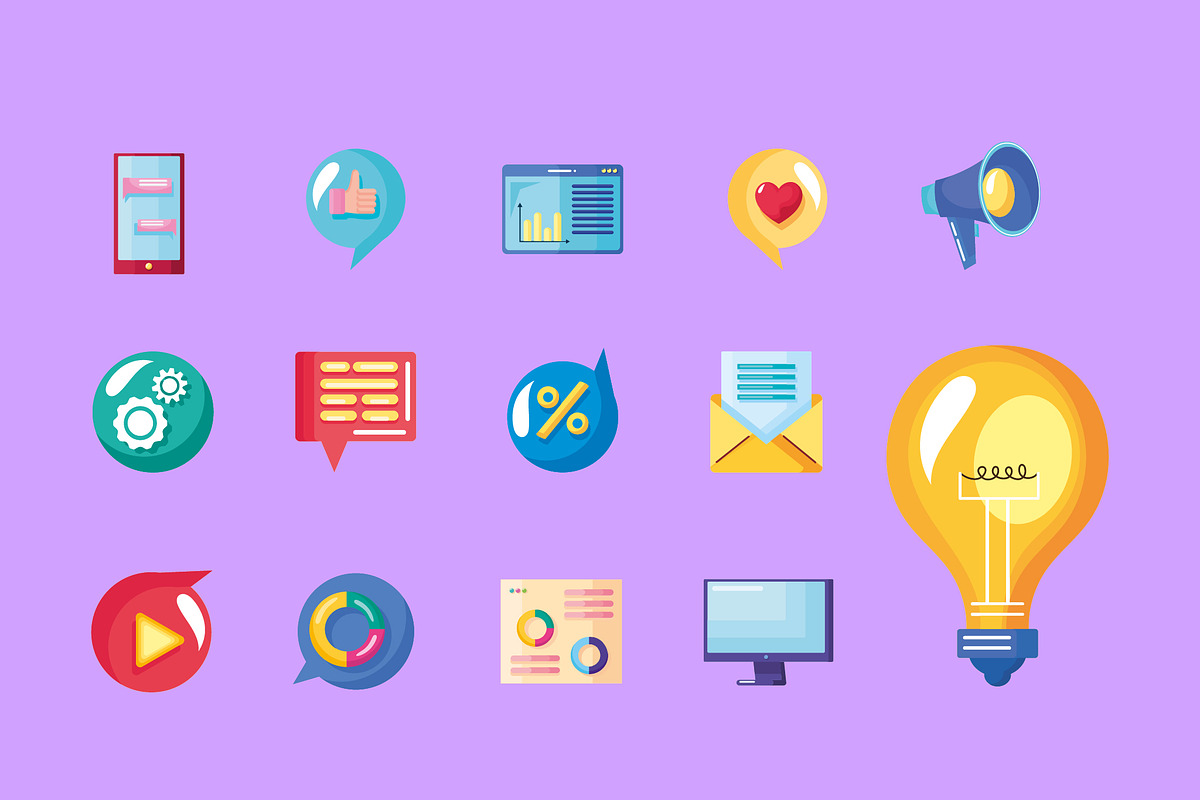 Marketing Strategy Icon Set, a Templates & Theme by studiogstock (Photo 1 of 3)