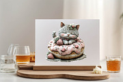 Whimsical Summer Cat Clipart Bundle, an Illustration by SVGArt (Thumbnail 6 of 9)