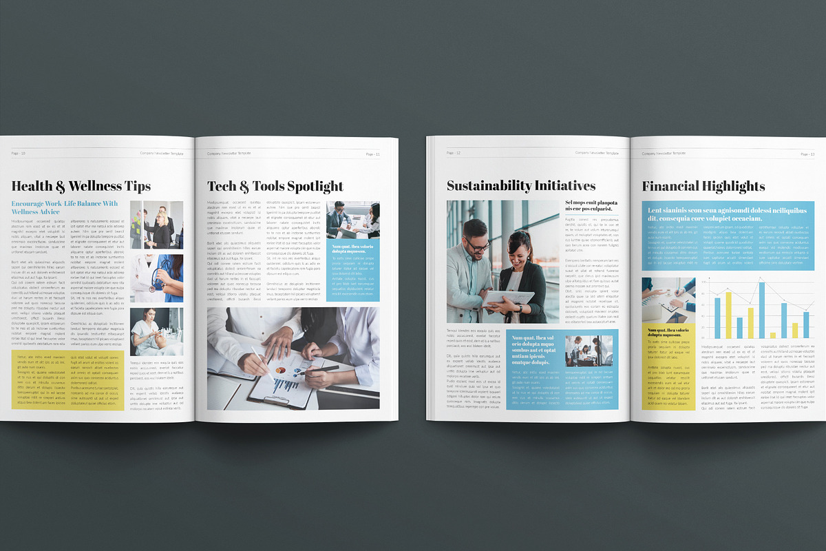 Company Newsletter Template, a Brochure Template by E-Type (Photo 5 of 7)