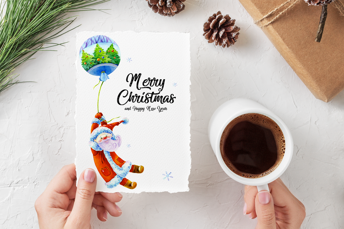 Christmas Greeting Card Template, a Card Template by ElephantArts (Photo 2 of 8)
