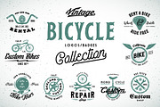 9 Vintage Bicycle Logos/Badges Set, a Branding & Logo Template by Createvil (Thumbnail 1 of 5)