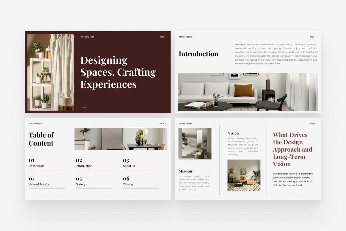Interior Design Portfolio Powerpoint, a Presentation Template by Eklip ...