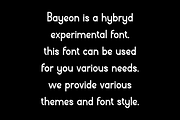 Bayeon - Hybrid Display Font, a Sans Serif Font by Iqsiart Studio (Thumbnail 2 of 7)