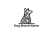 Dog silhouette abstract logo, a Branding & Logo Template by Vectorium Studio (Thumbnail 1 of 2)