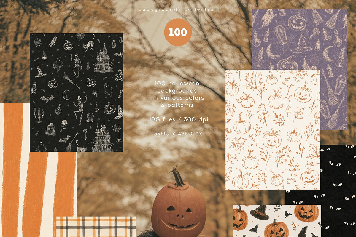 100 Halloween Backgrounds, a Background Graphic by PeDe Designs (Photo 11 of 19)