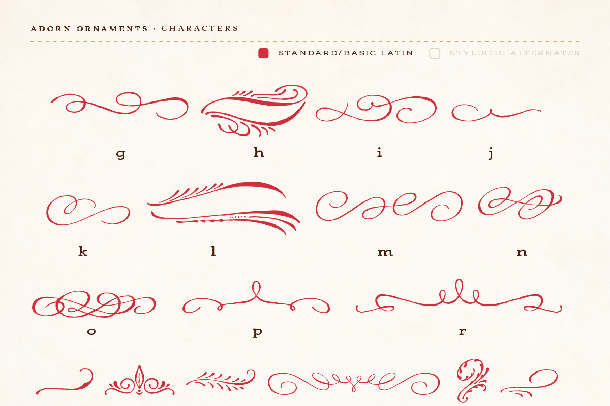 Adorn Collection, a Sans Serif Font by Laura Worthington (Photo 60 of 62)