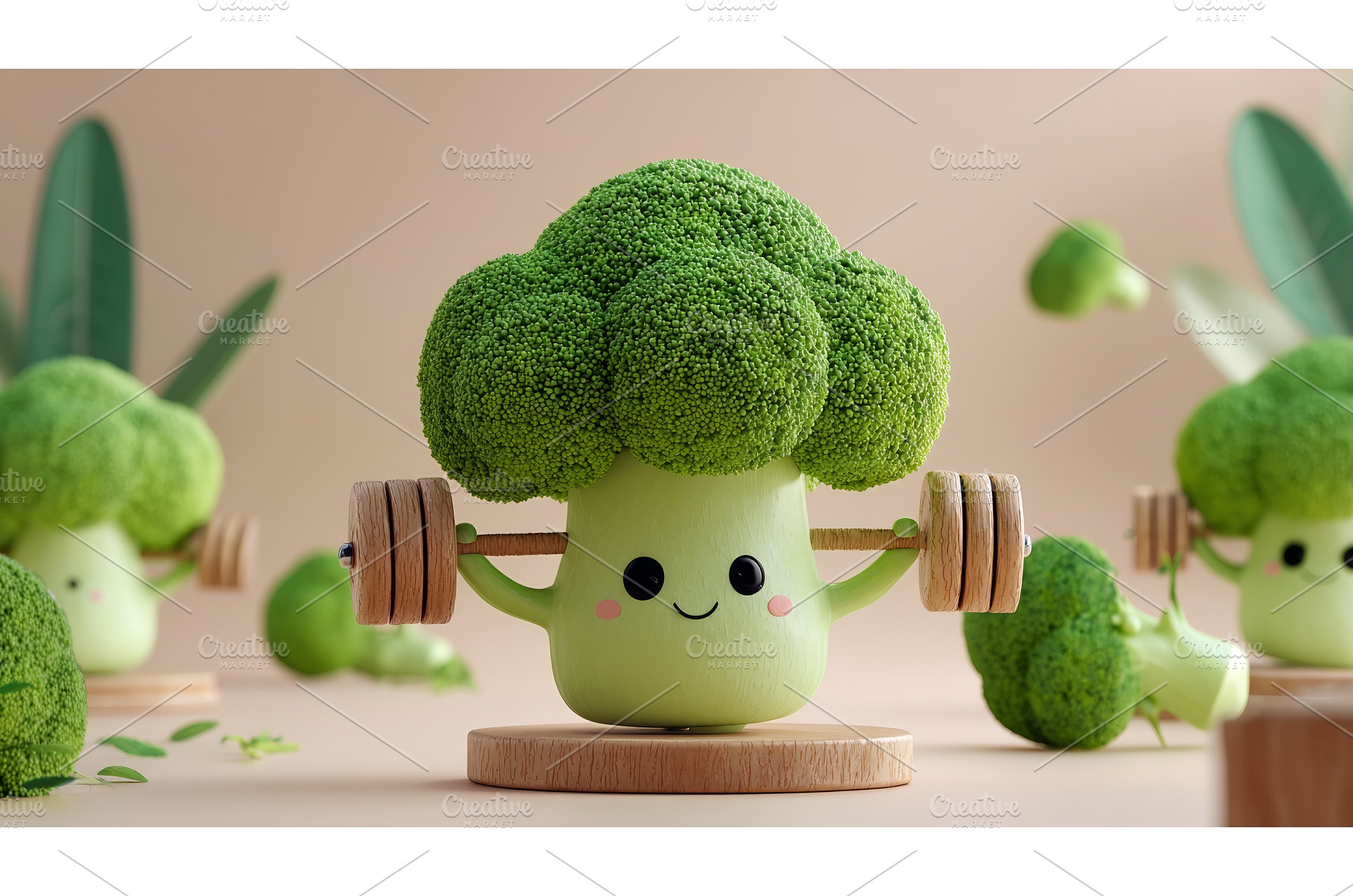 A cartoon featuring broccoli is, a Food & Drink Photo by ZinetroN