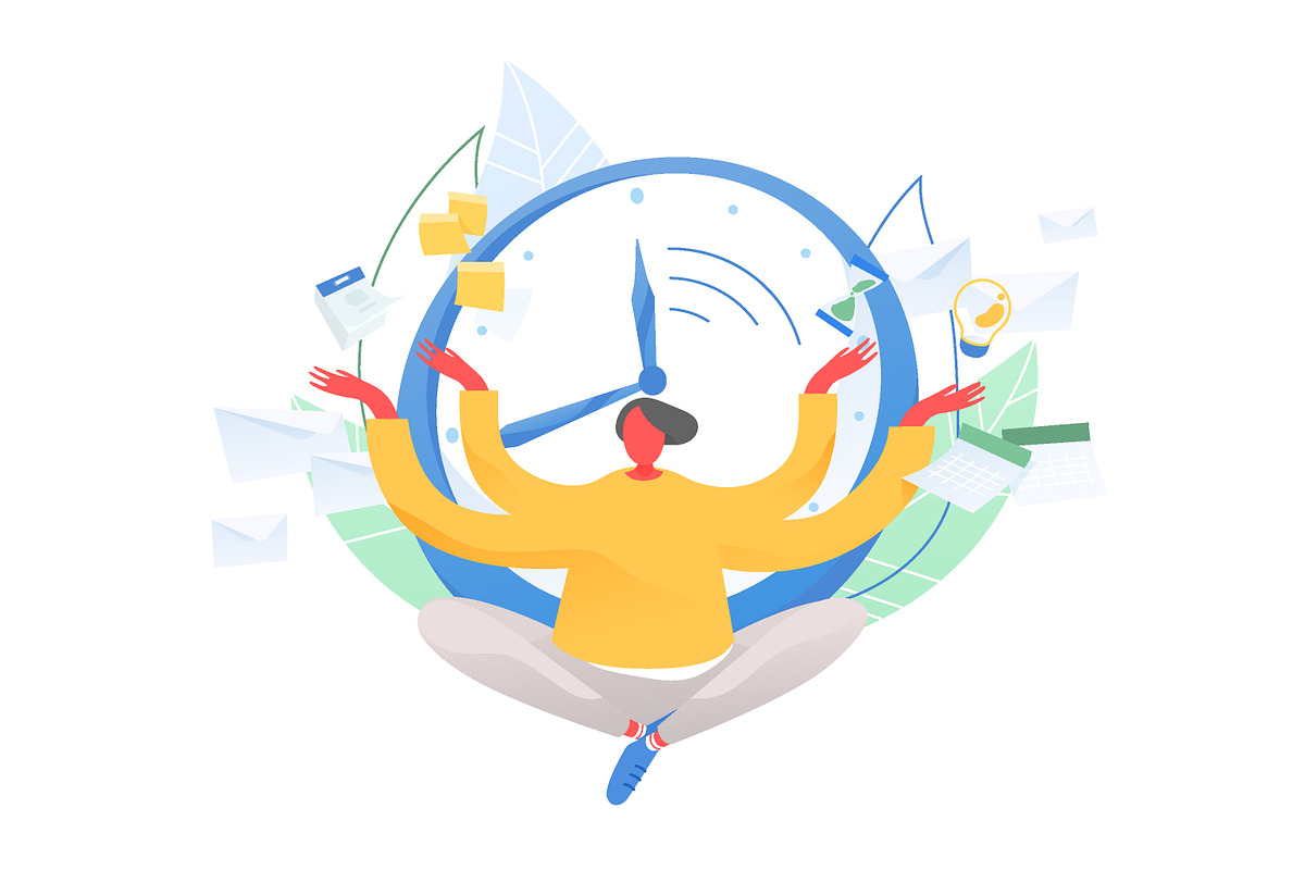Time management concept banner, a Work Illustration by Good Studio (Photo 2 of 3)