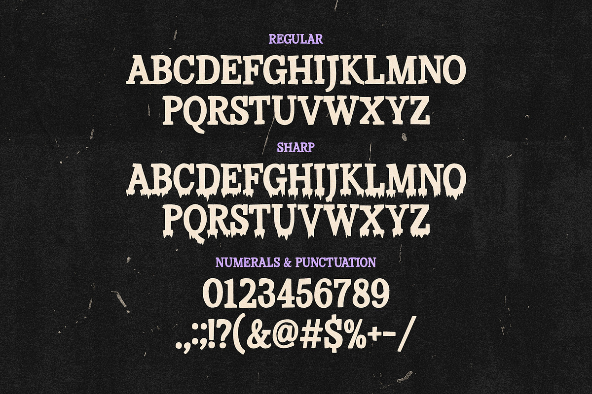Monster Night Halloween Display, a Handwritten Font by supfonts (Photo 9 of 9)