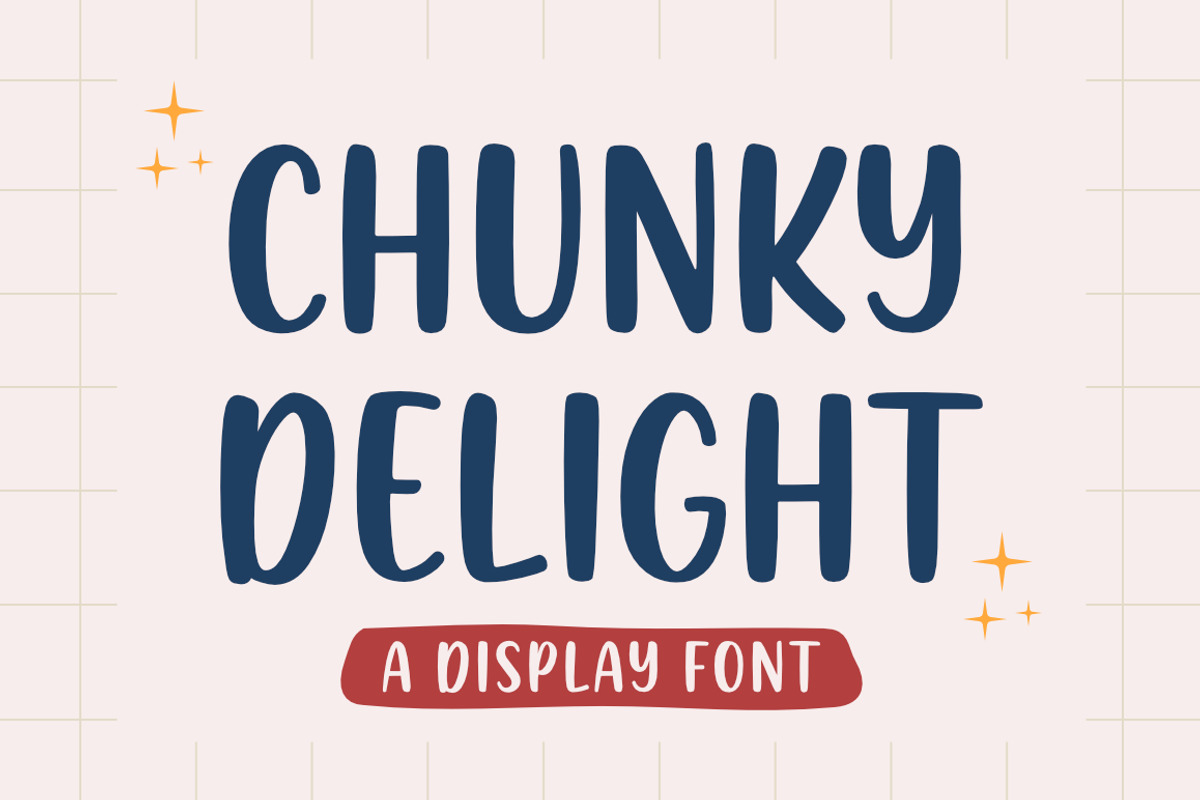 Chunky Delight Handwritten Font, a Handwritten Font by Suby Studio (Photo 1 of 5)