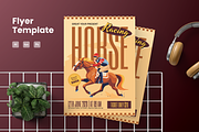 Horse Race Flyer, a Flyer Template by Annora Studio (Thumbnail 1 of 5)