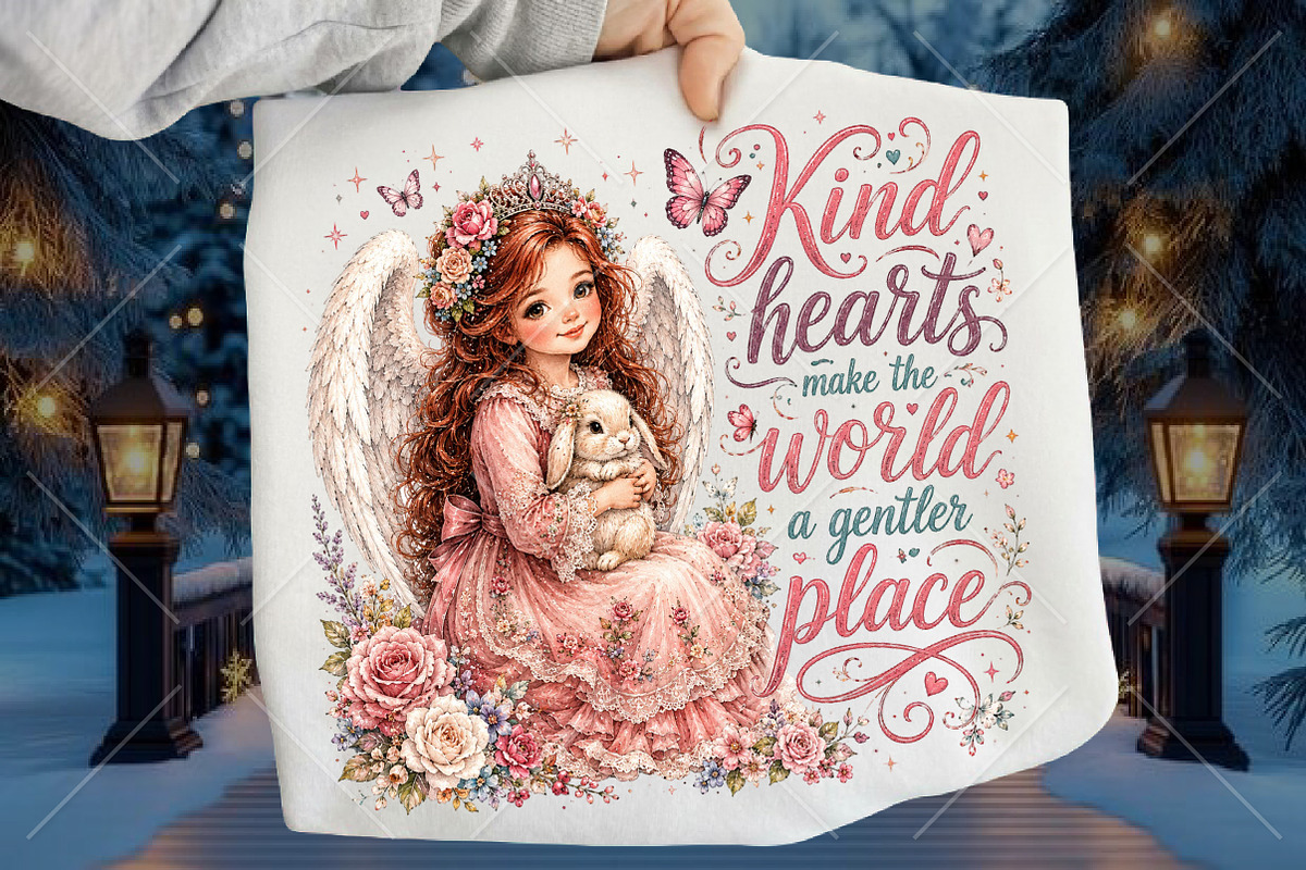 Kind Hearts Make the World Angel, a Seasonal Illustration by Canvas Craft (Photo 1 of 6)