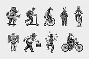 Fashion Animal characters. Draw set., an Animal Illustration by Arthur Balitskiy (Thumbnail 2 of 3)