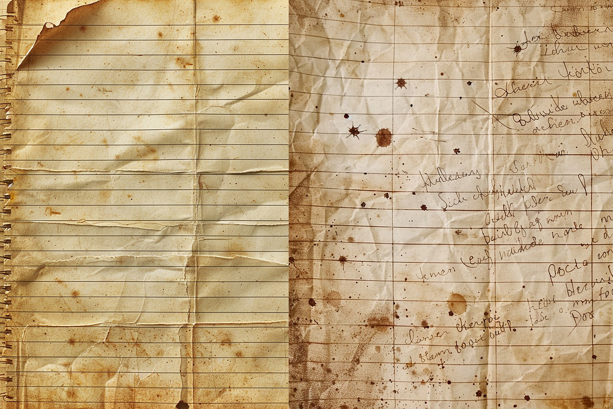 Grunge Lined Note Digital Papers, a Background Graphic by BonaDesigns (Photo 5 of 6)