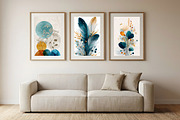 Abstract Botanical Feather Wall Art, a Poster Template by Pixeness Studio (Thumbnail 1 of 2)