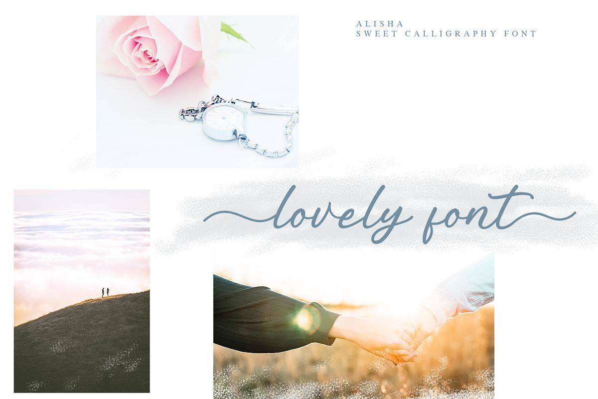 alisha | Sweet Calligraphy Font preview 3