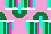 Geometric Ovals Pink and Green, a Pattern Graphic by Sharon Schwalbe (Thumbnail 4 of 5)